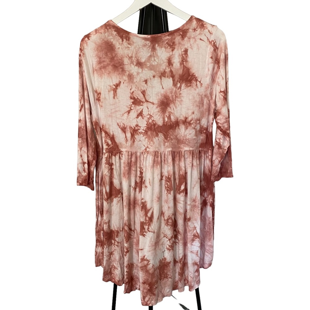 Torrid Super Soft Knits Tie Dye 3/4 Sleeves High & Low Dress Size Large - Picture 2 of 14